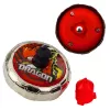 LEAN TOYS Set disco volante drago con trottola e lanciatore, rosso