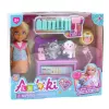 LEAN TOYS Mini bambola veterinario, set accessori per cura di cane e gatto