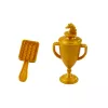 LEAN TOYS Cavallo con lunga criniera, sella, bicchiere, spazzola e accessori, bianco