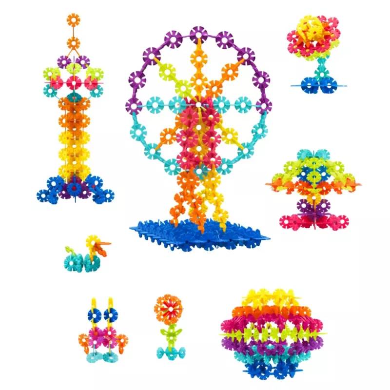 LEAN TOYS Set di mattoncini fiocco di neve in valigetta 140 pz.