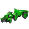 LEAN TOYS Trattore in metallo con rimorchio verde 1:18