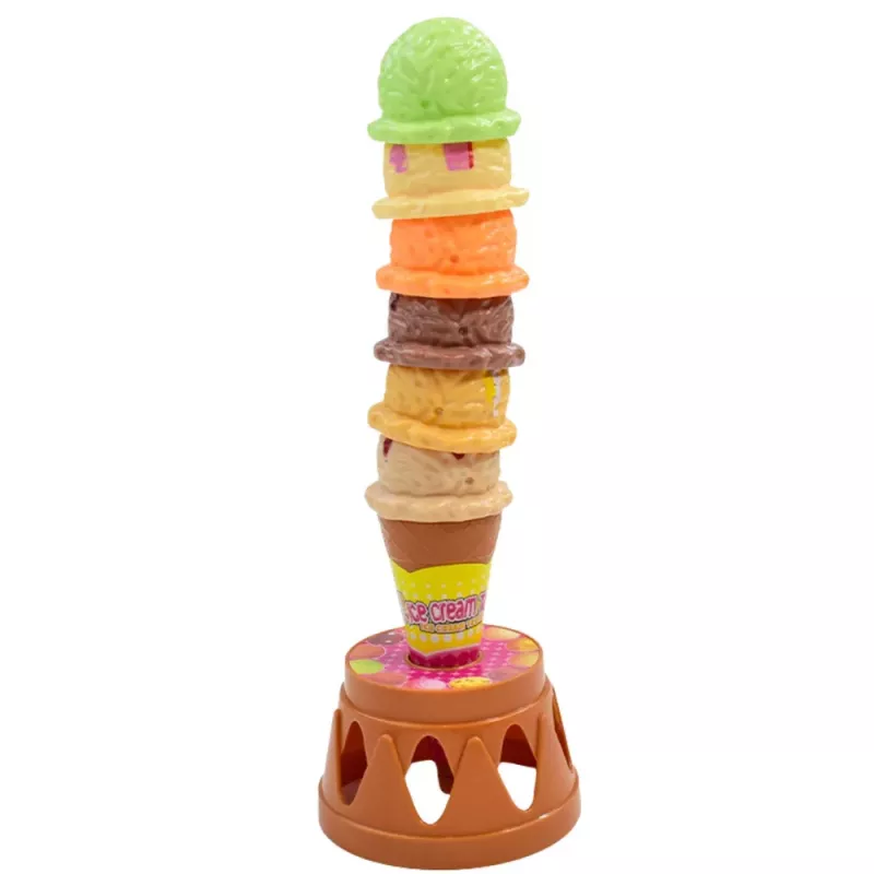 LEAN TOYS Gioco arcade torre di gelato pomelli colorati 17 pz.