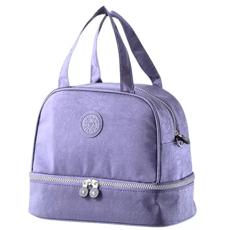 LEAN Borsa termica portapranzo con tracolla regolabile lilla 27cm