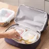 LEAN Borsa termica portapranzo con tracolla regolabile lilla 27cm