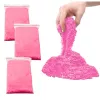 LEAN TOYS Set sabbia magica rosa 3kg stampi attrezzi tavola gonfiabile