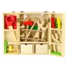 LEAN TOYS Set piccolo tuttofare con cassetta degli attrezzi in legno 35 pz.