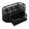 LEAN Organizer da ufficio in metallo con cassetto, nero