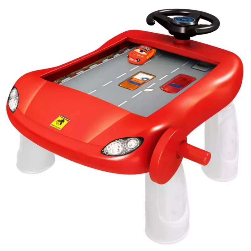 LEAN TOYS Simulatore di guida tavolo educativo manuale rosso