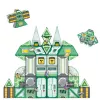 LEAN TOYS Blocchi magnetici spazio stazione spaziale 4D 66 pz.