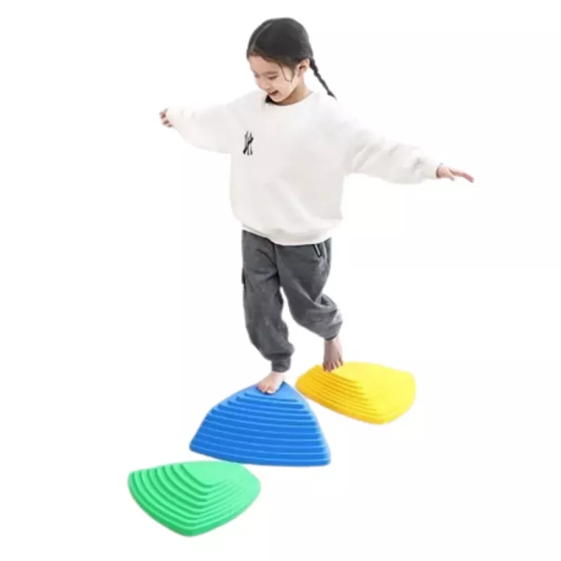 LEAN TOYS Percorso educativo sensoriale - pietre di equilibrio colorate, 6 pz.