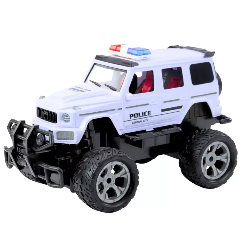 LEAN TOYS Fuoristrada RC della polizia bianco 1:12