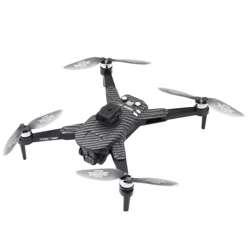LEAN TOYS Drone Y329 telecamera HD WiFi FPV quadricottero con luci LED, controllo tramite app, nero carbonio