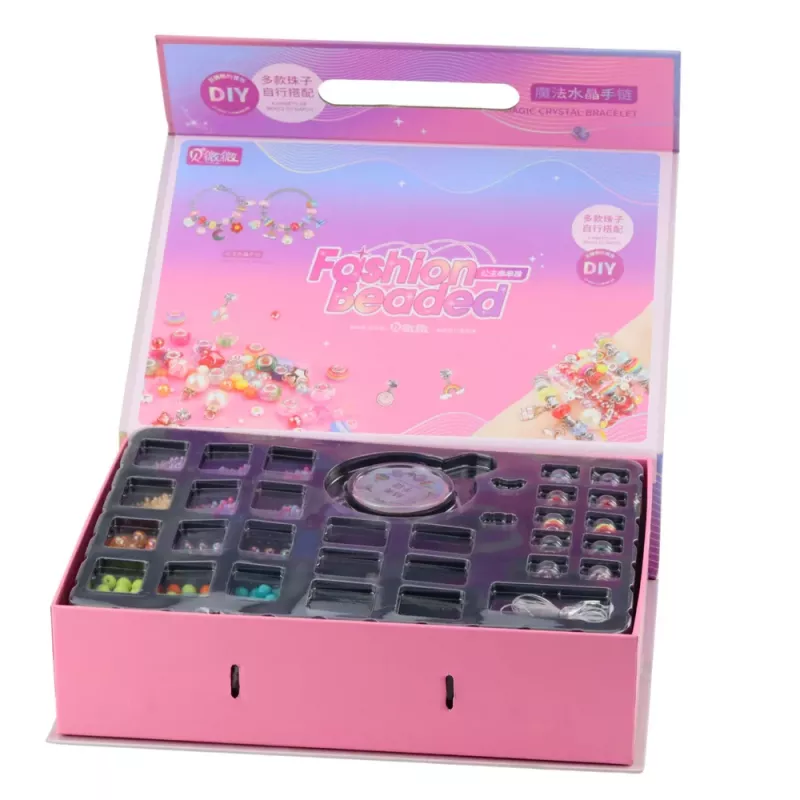 LEAN TOYS Kit creativo fai da te bracciale gioiello con perline e ciondoli