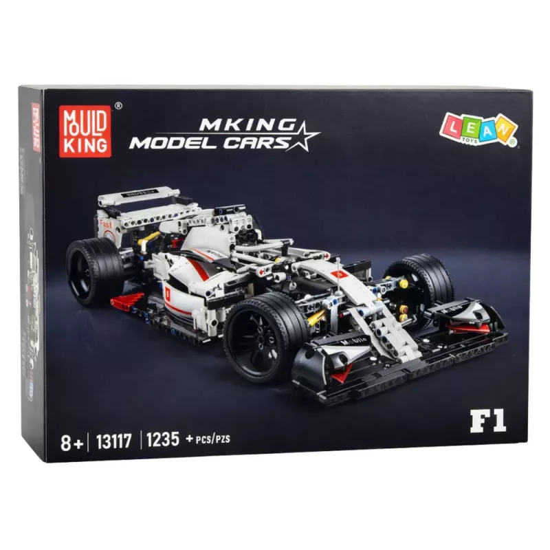LEAN TOYS Mattoncini da costruzione Auto da corsa F1 bianca e rossa 1235 pz.