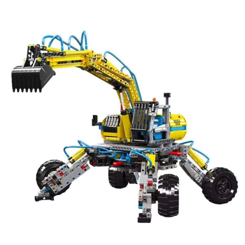 LEAN TOYS Mattoncini da costruzione Escavatore cingolato tutto terreno 1392 pz.