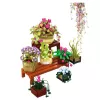 LEAN TOYS Mattoncini da costruzione Fiori in vaso 7 pezzi due mensole 1446 pezzi