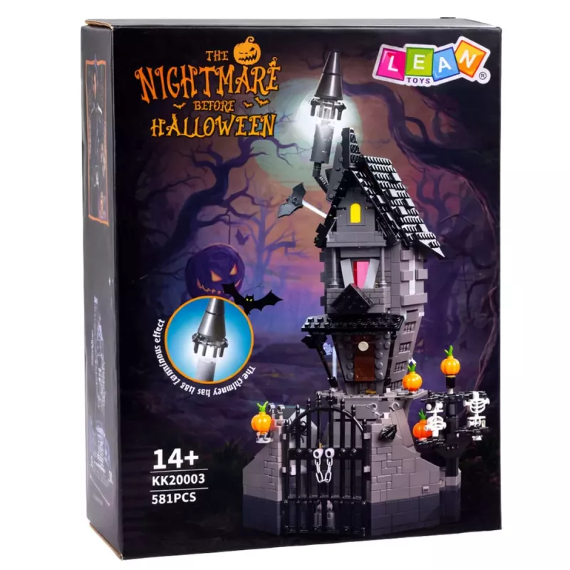 LEAN TOYS Mattoncini da costruzione Casa infestata Torre di Halloween 581 pezzi