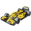 LEAN TOYS Mattoncini da costruzione Auto da corsa R.S.18 gialla 1:10 1093 pezzi
