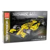 LEAN TOYS Mattoncini da costruzione Auto da corsa R.S.18 gialla 1:10 1093 pezzi