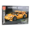 LEAN TOYS Mattoncini da costruzione Auto da corsa GT arancione 1:14 1268 pz.