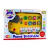 LEAN TOYS Pianoforte elettrico giocattolo didattico per bambini piccoli Bus giallo