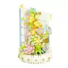 LEAN TOYS Mattoncini composizione floreale con faro LED 632 pezzi