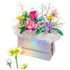 LEAN TOYS Mattoncini composizione in fioriera lilla LED 706 pezzi