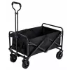 LEAN Carrello da trasporto pieghevole per giardino e spiaggia nero 120L