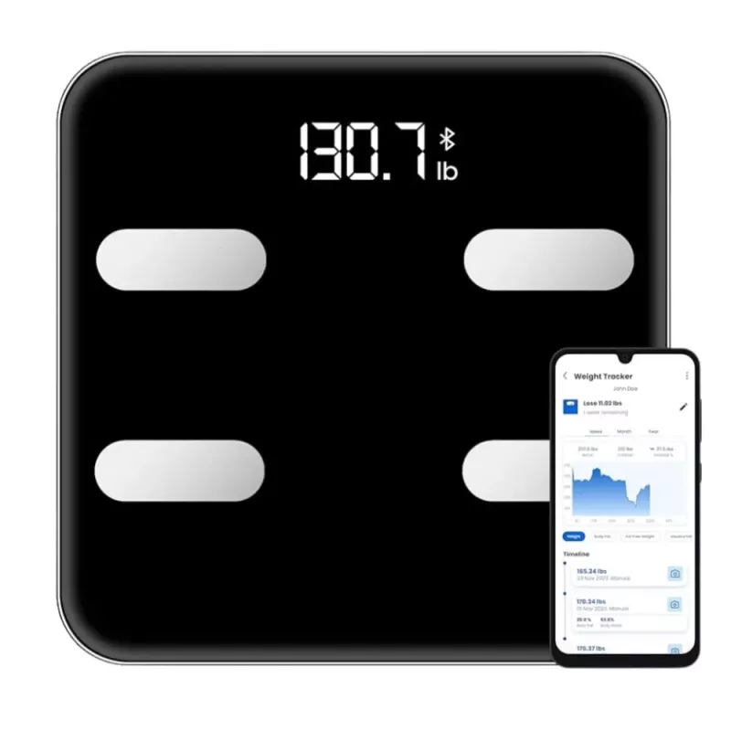 LEAN Bilancia pesapersone elettronica con funzione Smart Bluetooth applicazione BMI BMR
