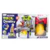LEAN TOYS Banco da tuttofare valigetta 2-in-1 set di strumenti cacciavite casco 133 pz.