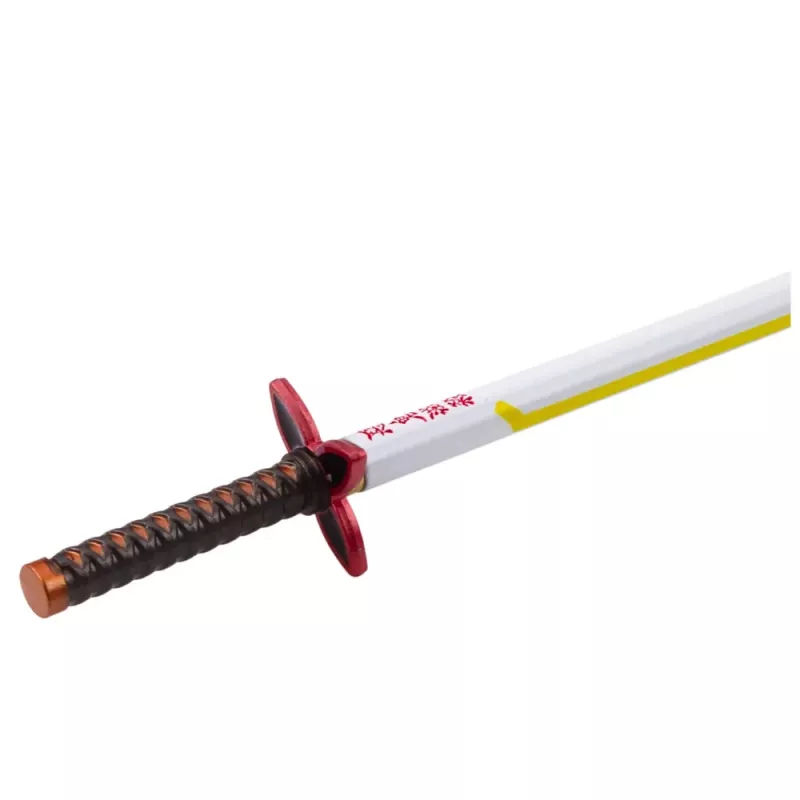 LEAN Penna a sfera Katana spada anime metallo inchiostro nero ricaricabile bianco e giallo