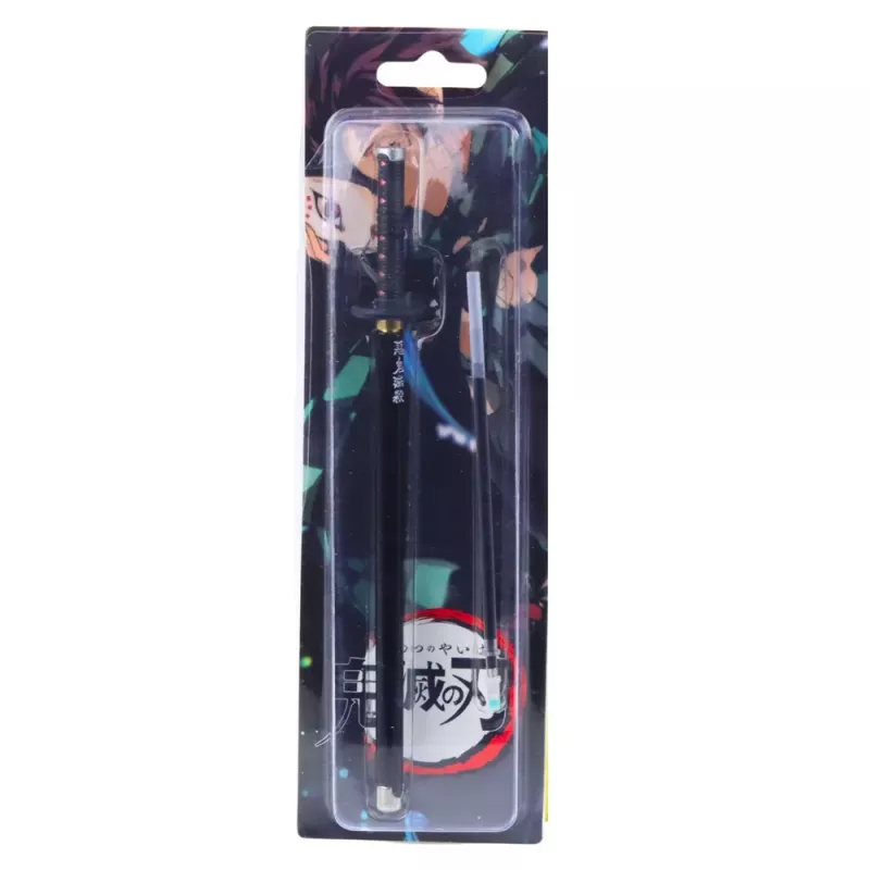 LEAN Penna a sfera Katana spada anime metallo inchiostro nero ricaricabile nero
