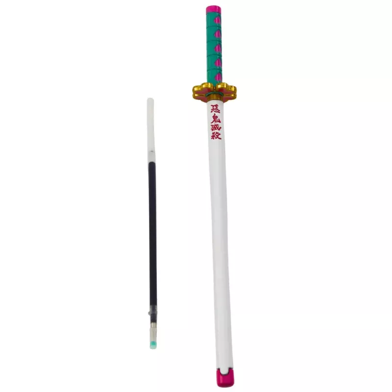 LEAN Penna a sfera Katana spada anime metallo inchiostro nero ricaricabile turchese