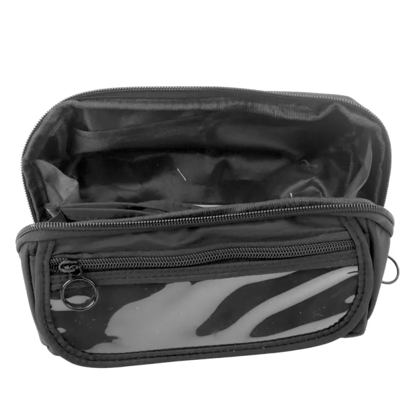 LEAN Astuccio portapenne set scolastico, espandibile, capiente, nero, 20x10 cm