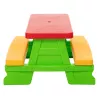 Dorex set tavolo e panche da giardino per bambini verde 5067