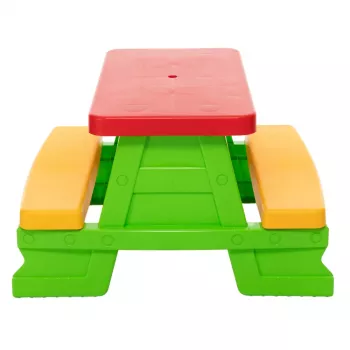 Dorex set tavolo e panche da giardino per bambini verde 5067