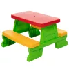 Dorex set tavolo e panche da giardino per bambini verde 5067