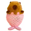 LEAN TOYS Peluche Capibara Sirena Rosa 28 cm