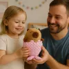 LEAN TOYS Peluche Capibara Sirena Rosa 28 cm