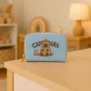 LEAN Portafoglio a due scomparti con portacarte Capibara Blu 12,5 x 8,5 cm