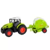LEAN TOYS Trattore radiocomandato con pressa per balle, trattore agricolo 1:24