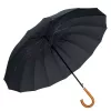 LEAN Grande ombrello automatico con protezione braccia 24 stecche Nero 115 cm