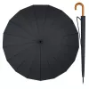 LEAN Grande ombrello automatico con protezione braccia 24 stecche Nero 115 cm