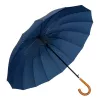 LEAN Grande ombrello automatico con tracolla 24 stecche Blu navy 115 cm