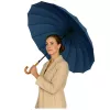 LEAN Grande ombrello automatico con tracolla 24 stecche Blu navy 115 cm