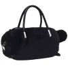 LEAN TOYS Borsa a forma di gatto in peluche con manici a catena, Nero