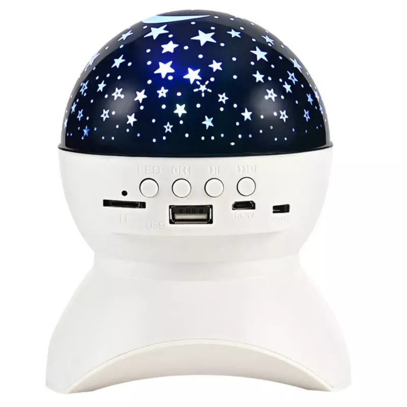LEAN Lampada notturna proiettore stelle 3 in 1 diffusore Bluetooth LED Bianco