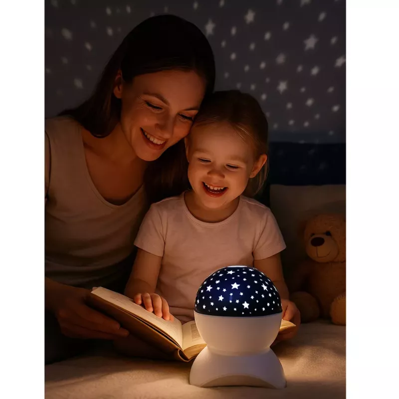 LEAN Lampada notturna proiettore stelle 3 in 1 diffusore Bluetooth LED Bianco