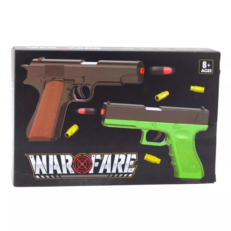 LEAN TOYS Pistola giocattolo proiettili in schiuma bossoli Bianco (confezione da 100)