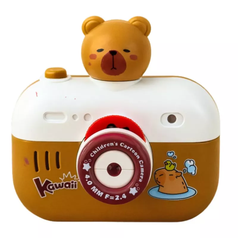 LEAN TOYS Capibara macchina fotografica interattiva con luce proiettore suoni cordino